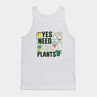 Plant Lover Plant Lady Plant Mom Pot Head Funny Tank Top